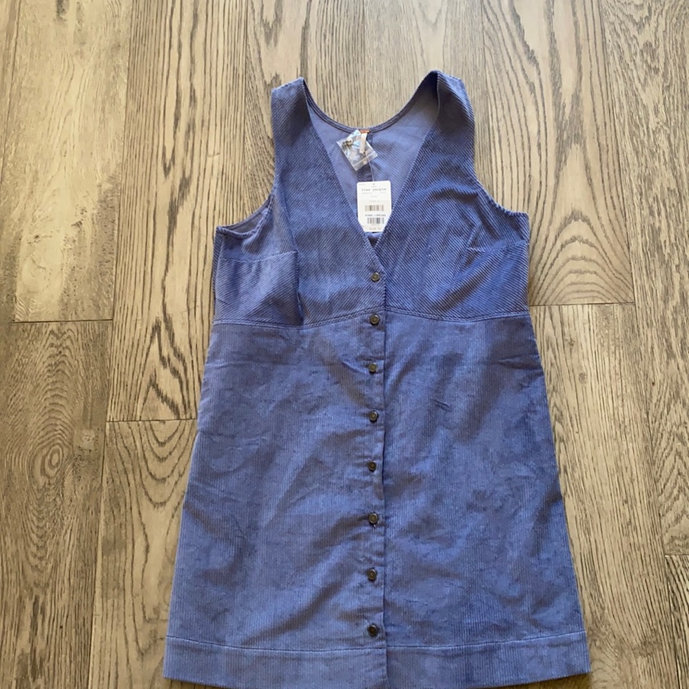 Periwinkle blue free people overalls